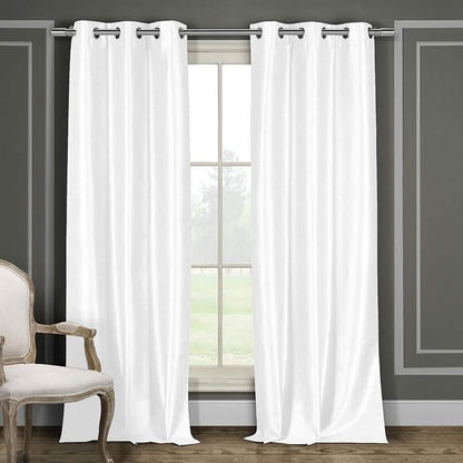 Heavy Faux-Silk Double-Layered Blackout Thermal Panel Pair - Assorted Colors DailySale