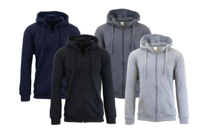 Heavy Fleece Lined Zippered or Pullover Hoodie - Size XXXL DailySale