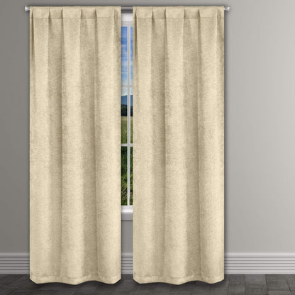Heavy Suede Embossed Textured Blackout Thermal Window Curtain Pair Panel DailySale