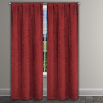 Heavy Suede Embossed Textured Blackout Thermal Window Curtain Pair Panel DailySale
