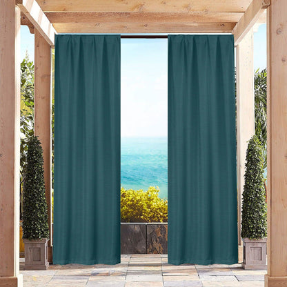 Heavy-Textured Indoor-Outdoor Blackout Curtains Pair Panel DailySale