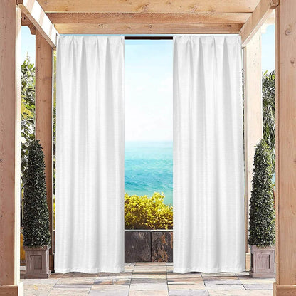 Heavy-Textured Indoor-Outdoor Blackout Curtains Pair Panel DailySale