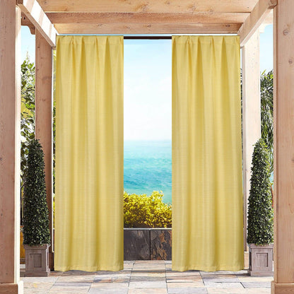 Heavy-Textured Indoor-Outdoor Blackout Curtains Pair Panel DailySale