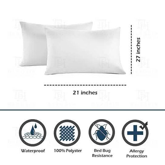 Heavyweight Zippered Waterproof Bed Bug Vinyl Pillow Covers DailySale