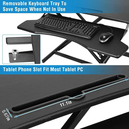 Height Adjustable Standing Desk Converter Workstation DailySale