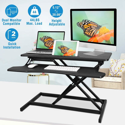 Height Adjustable Standing Desk Converter Workstation DailySale