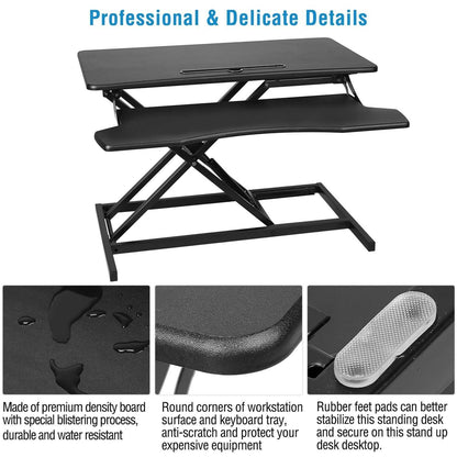 Height Adjustable Standing Desk Converter Workstation DailySale