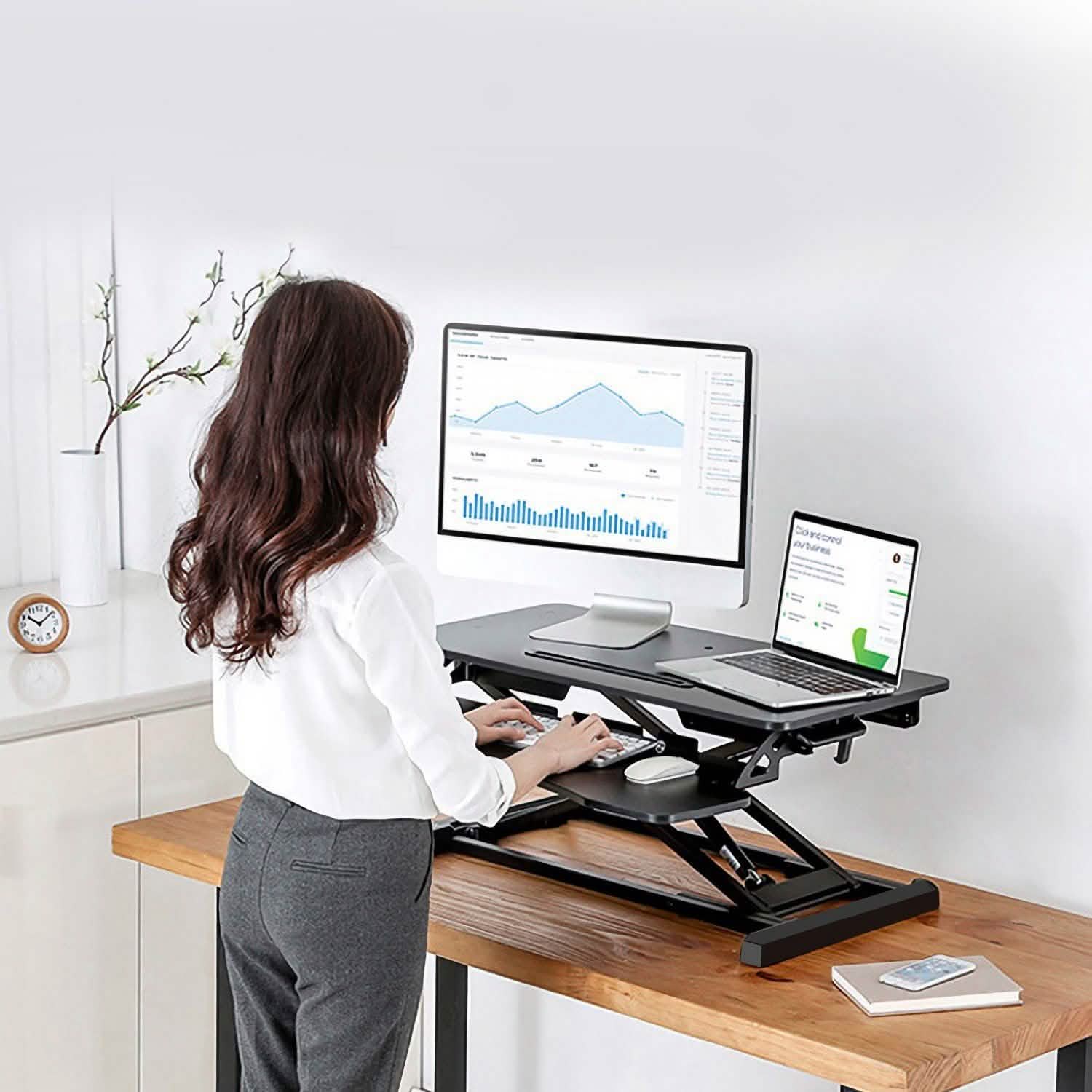 Height Adjustable Standing Desk Converter Workstation DailySale