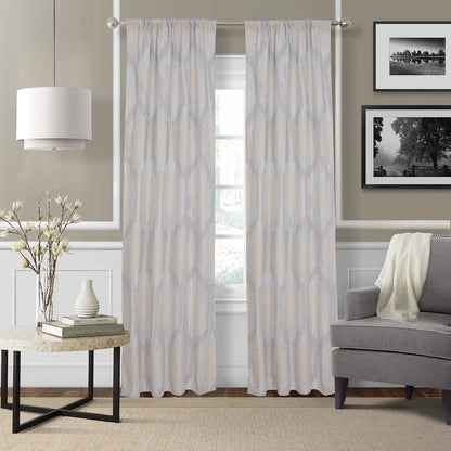 2-Piece Set: Hexagon Strié Window Curtain Panel Pair DailySale
