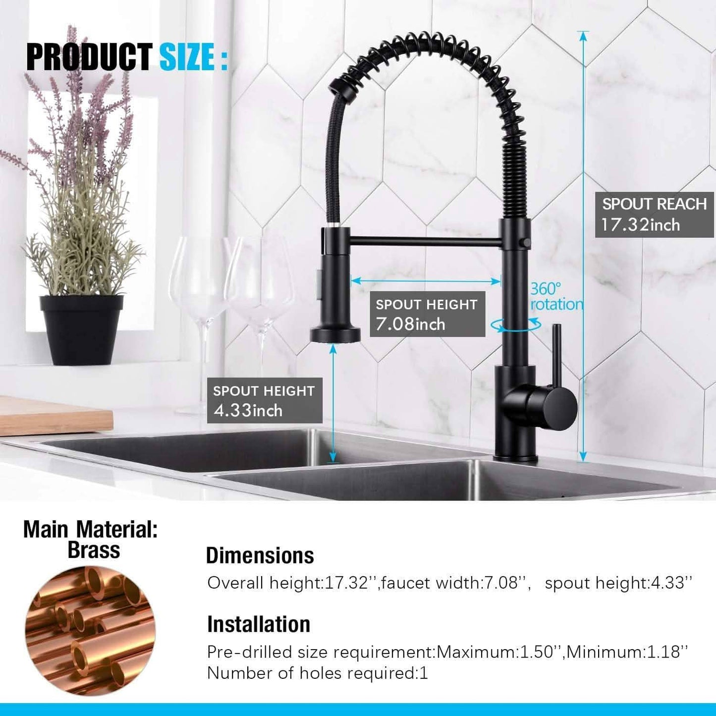 High Arc Spring Kitchen Sink Faucet DailySale