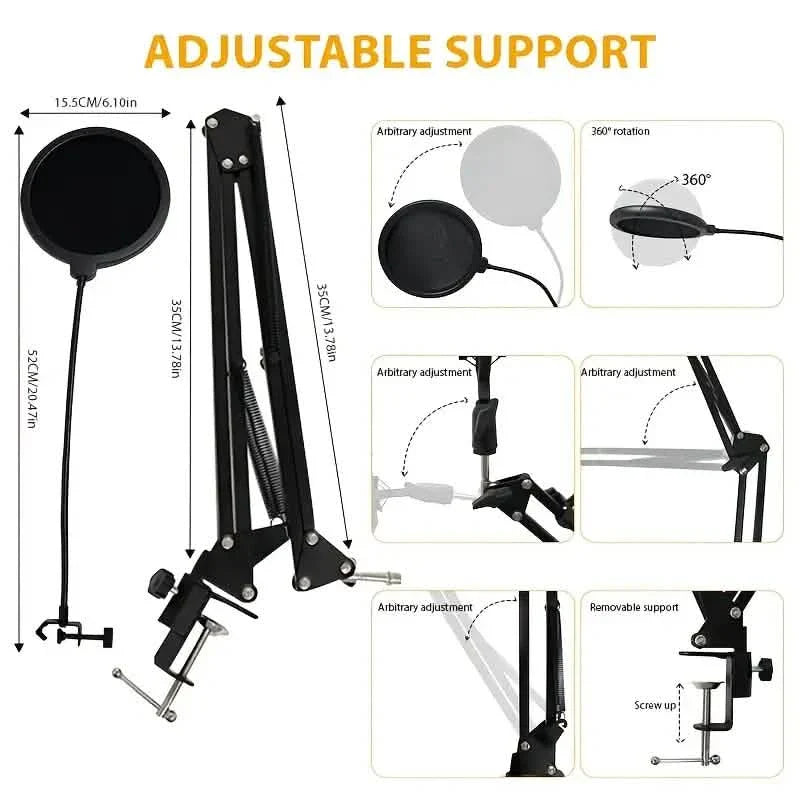 High-end Professional Podcast Equipment Kit and BM800 Condenser Microphone DailySale
