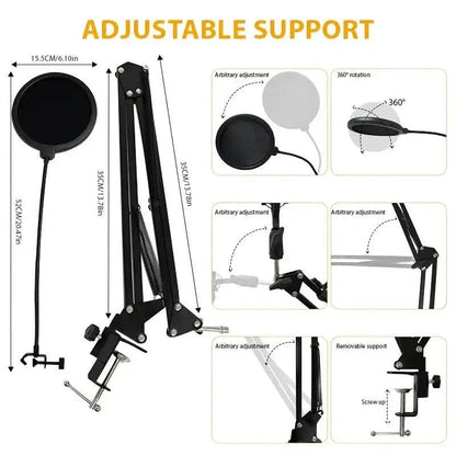 High-end Professional Podcast Equipment Kit and BM800 Condenser Microphone DailySale