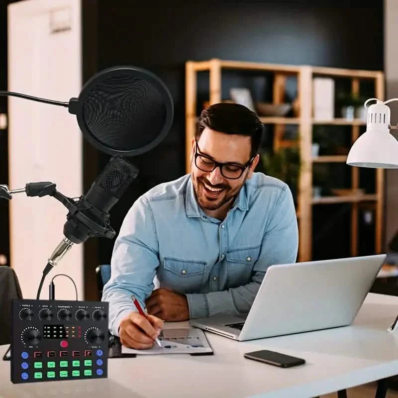 High-end Professional Podcast Equipment Kit and BM800 Condenser Microphone DailySale