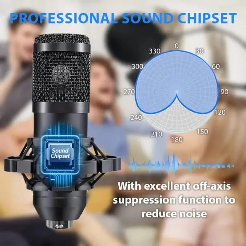 High-end Professional Podcast Equipment Kit and BM800 Condenser Microphone DailySale
