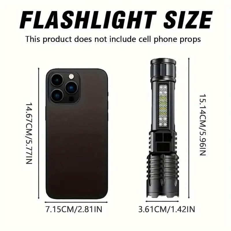 High Lumens Rechargeable LED Flashlights with Built In Battery DailySale