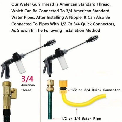 High-Pressure Car Wash Sprayer with Adjustable Nozzle DailySale