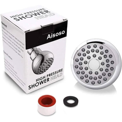High Pressure Shower Head 3" Anti-clog Anti-leak Fixed with Adjustable Swivel Brass Ball Joint DailySale