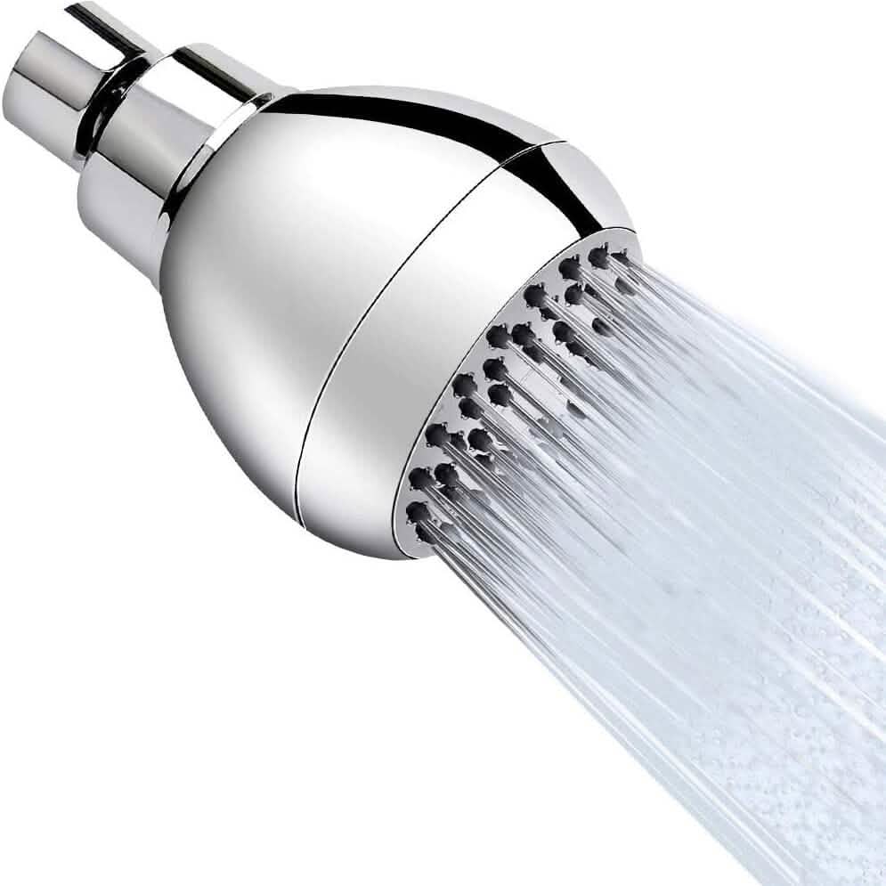 High Pressure Shower Head 3" Anti-clog Anti-leak Fixed with Adjustable Swivel Brass Ball Joint DailySale