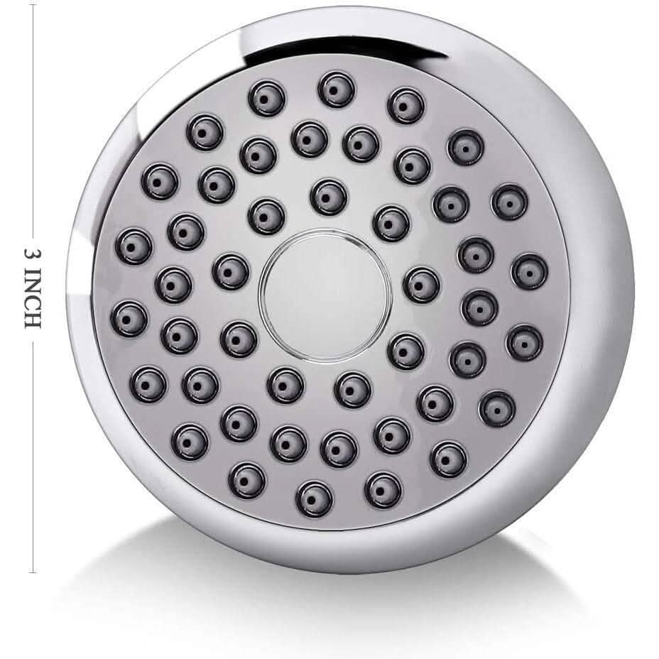 High Pressure Shower Head 3" Anti-clog Anti-leak Fixed with Adjustable Swivel Brass Ball Joint DailySale