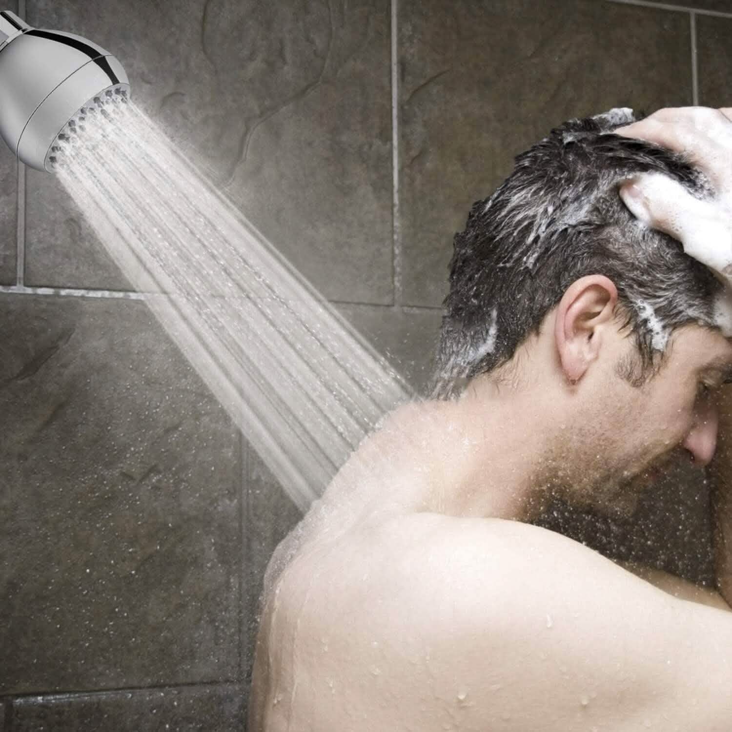 High Pressure Shower Head 3" Anti-clog Anti-leak Fixed with Adjustable Swivel Brass Ball Joint DailySale
