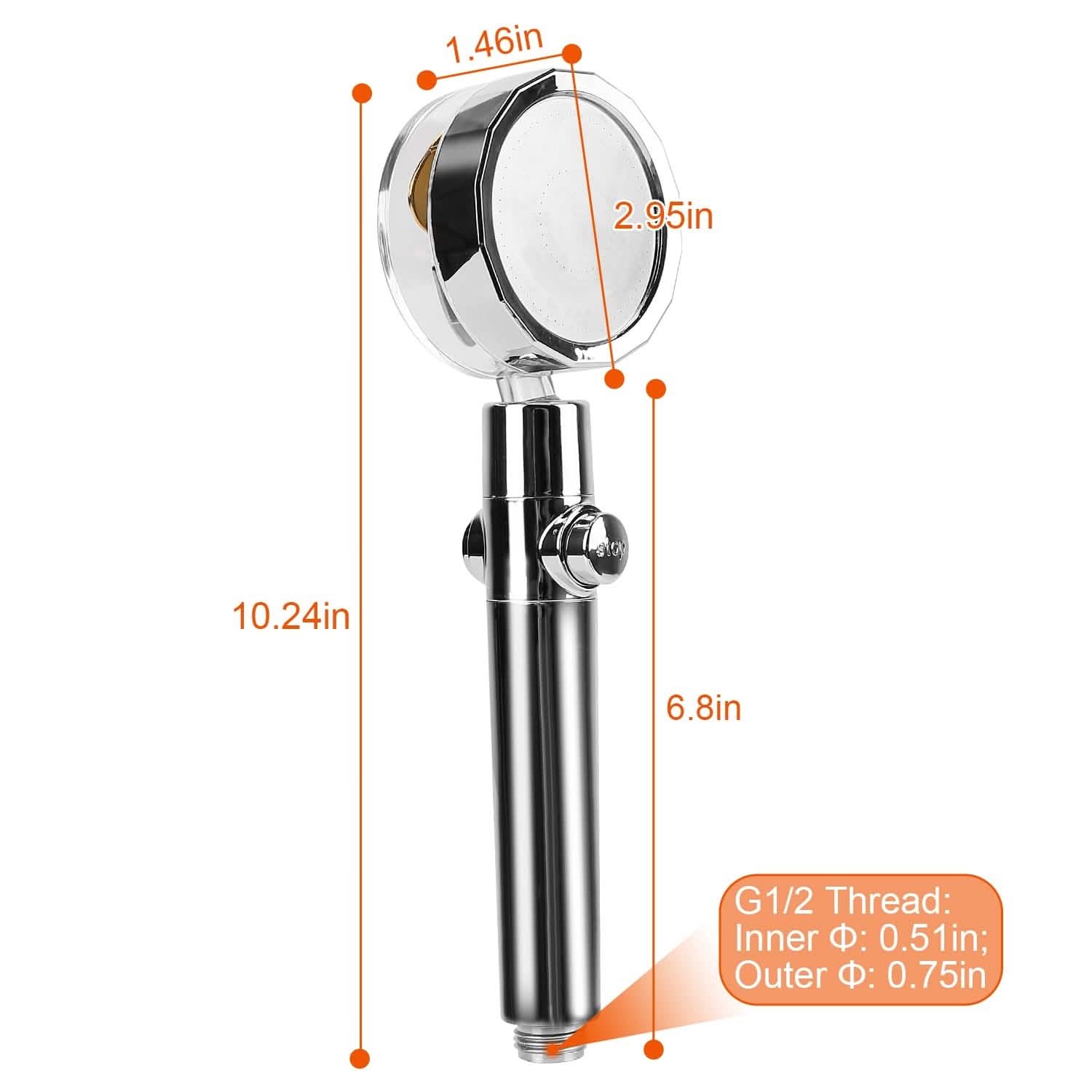 High Pressure Shower Head 360¬∞ Rotating Water Saving Handheld Shower Head DailySale