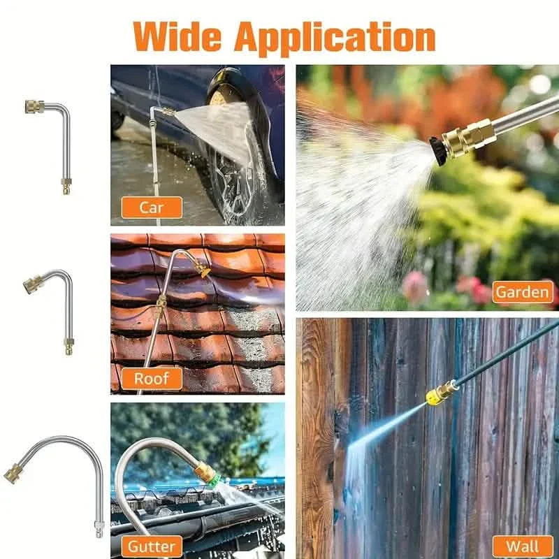 High Pressure Washer Extension Wand, 1/4" Quick Connect Power Washer Lance With 6 Nozzle Tips DailySale