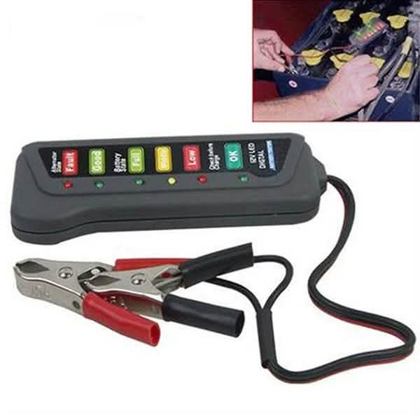 High Quality LED Digital Battery Alternator Tester for Car Motorcycle Trucks 12V DailySale