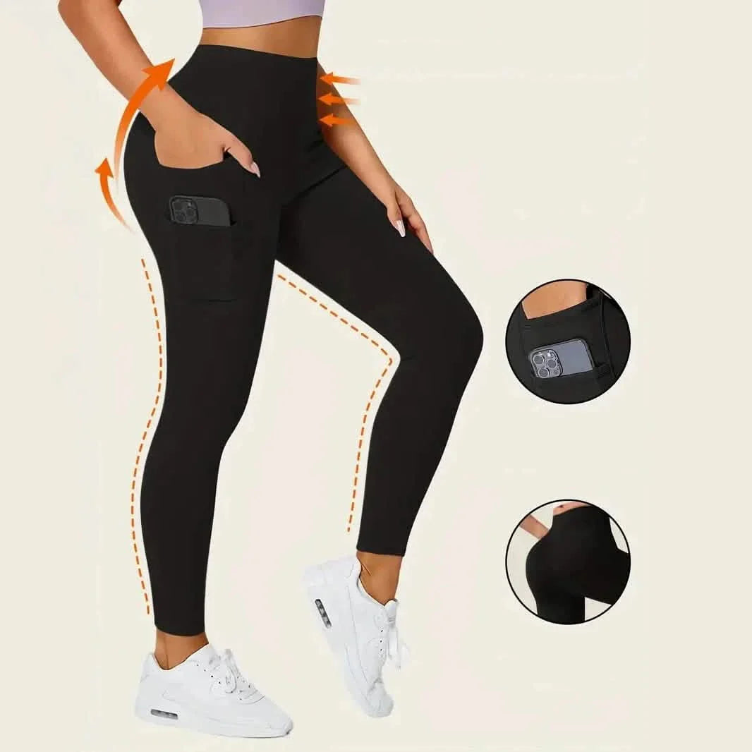 High Rise Butt Lifting Seamless Leggings with Phone Pockets DailySale