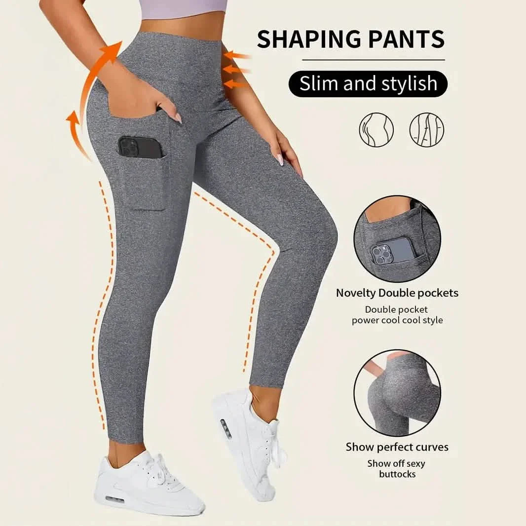 High Rise Butt Lifting Seamless Leggings with Phone Pockets DailySale