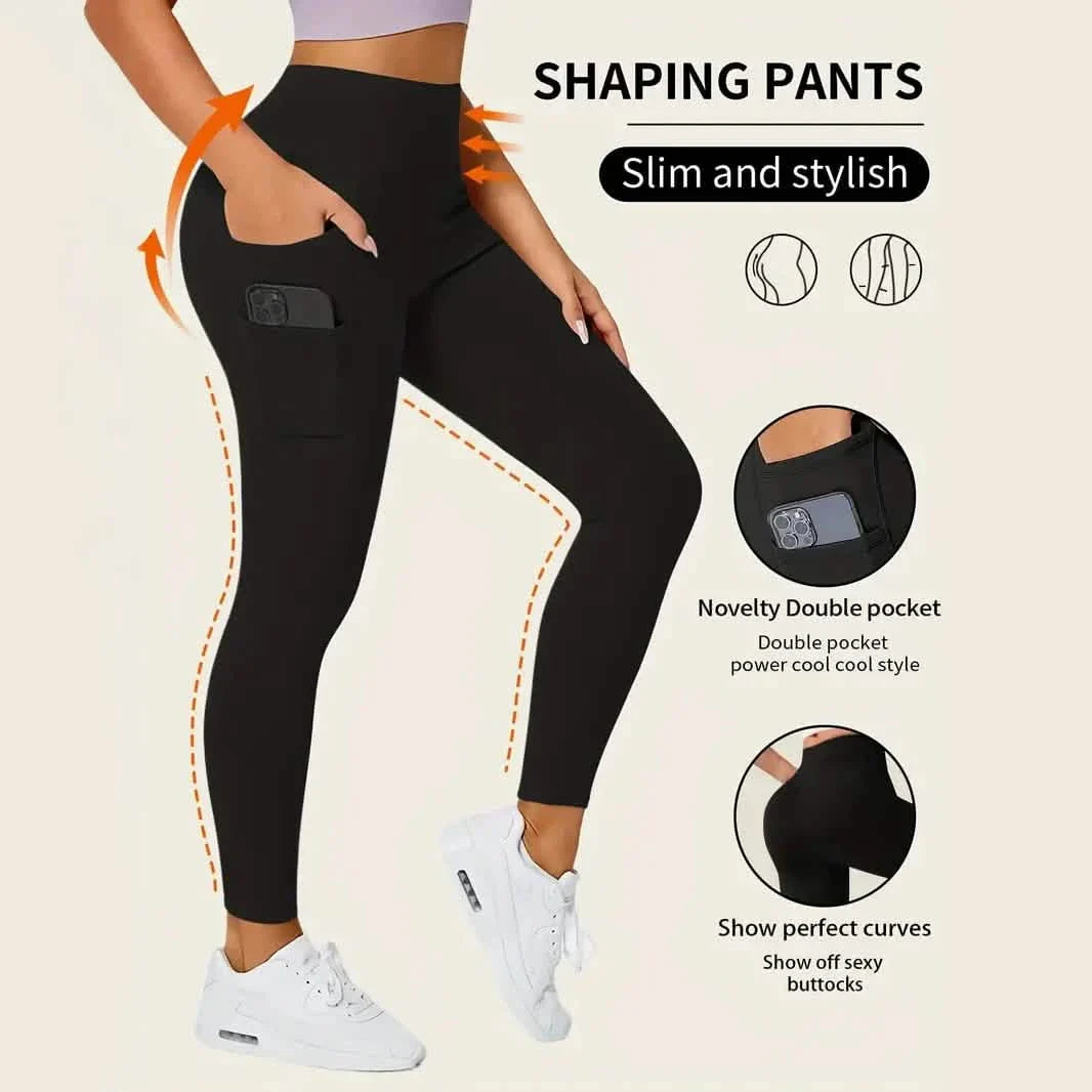 High Rise Butt Lifting Seamless Leggings with Phone Pockets DailySale