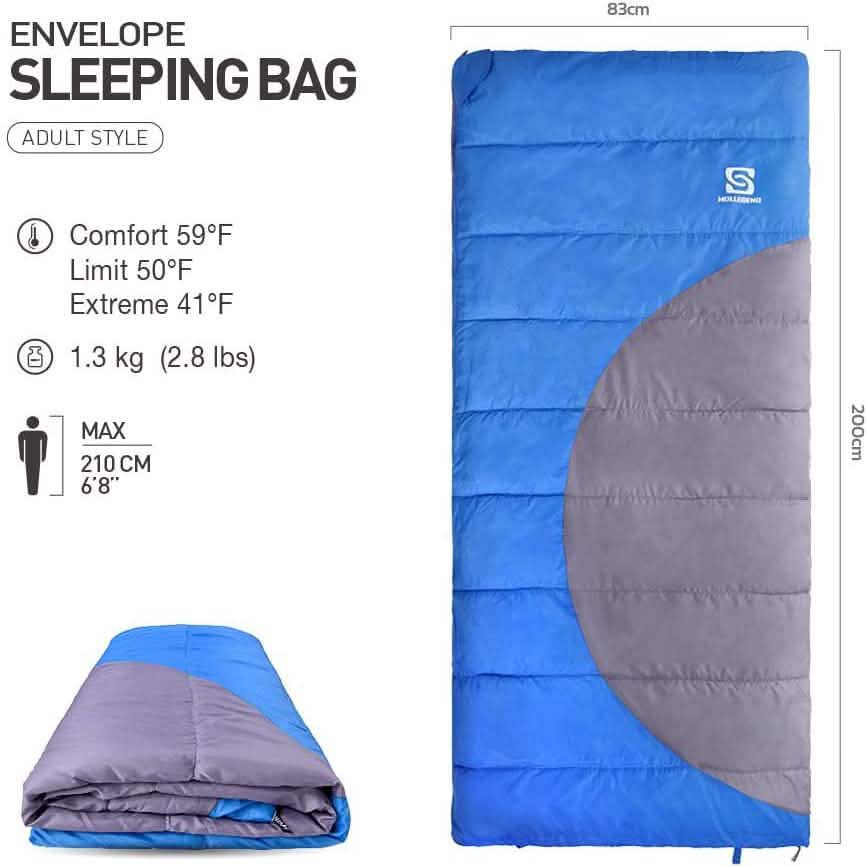 HOLLEGEND Sleeping Bag - Envelope Lightweight Portable DailySale