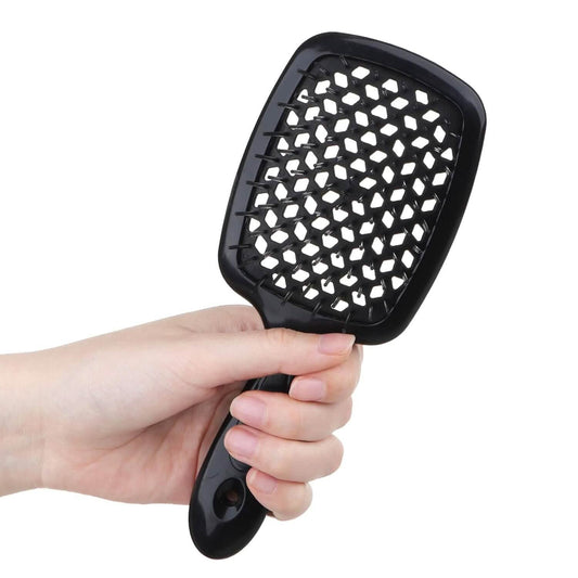 Hollow Out Hairdressing Comb Anti-Static Detangling Hair Brush Scalp Massage Hair Brush For All Hair Types DailySale