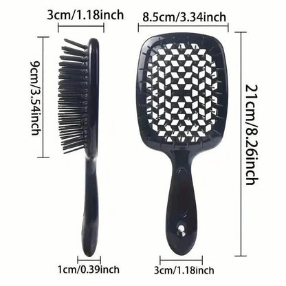 Hollow Out Hairdressing Comb Anti-Static Detangling Hair Brush Scalp Massage Hair Brush For All Hair Types DailySale
