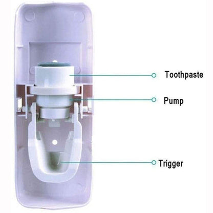 Home Automatic Toothpaste Dispenser + 5 Toothbrush Holder Set DailySale