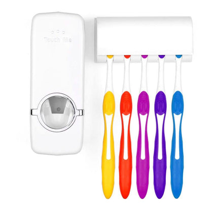 Home Automatic Toothpaste Dispenser + 5 Toothbrush Holder Set DailySale