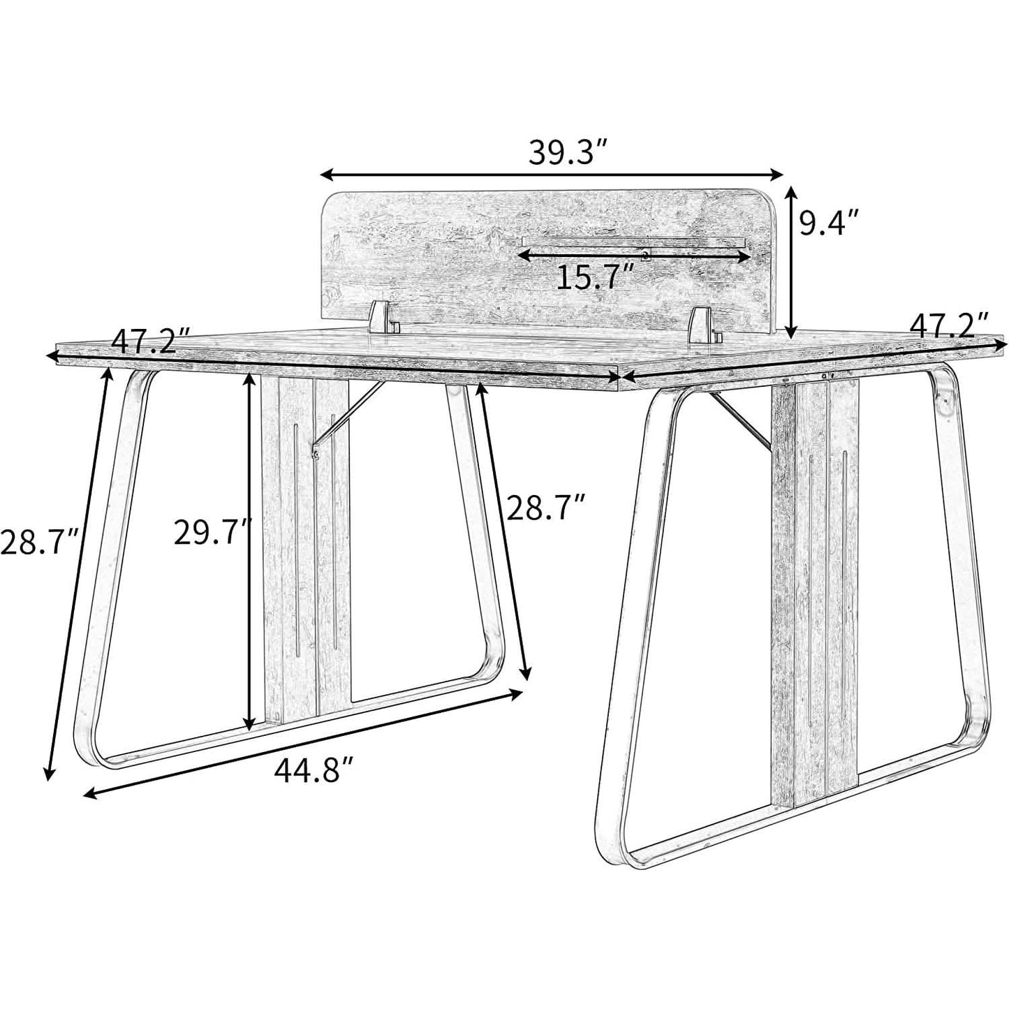Home Office 2-Person Desk DailySale