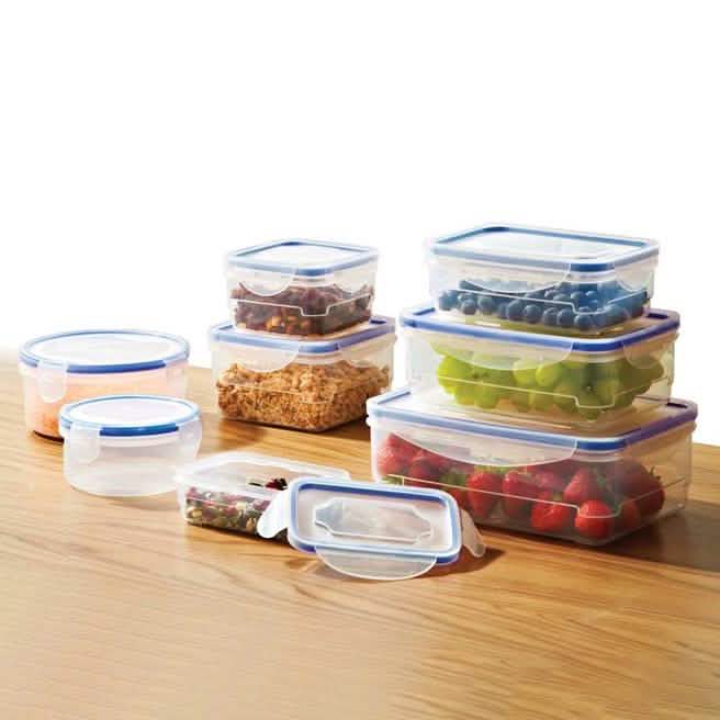 Home Plastic Food Storage Set with Locking Lid DailySale