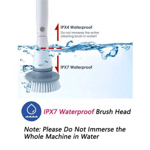 Homitt Cordless Electric Spin Scrubber with 4 Brush Heads & Extension Arm DailySale
