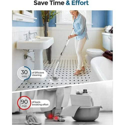 Homitt Cordless Electric Spin Scrubber with 4 Brush Heads & Extension Arm DailySale