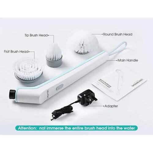 HOMITT Cordless Power Scrubber Electric with 3 Cleaning Brush Heads DailySale