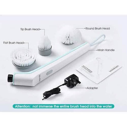HOMITT Cordless Power Scrubber Electric with 3 Cleaning Brush Heads DailySale