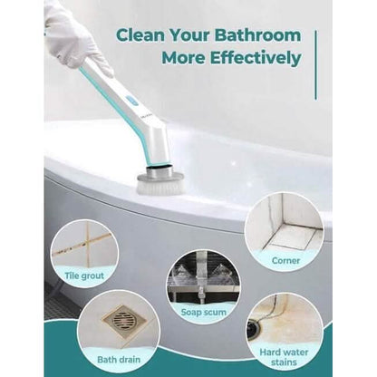 HOMITT Cordless Power Scrubber Electric with 3 Cleaning Brush Heads DailySale