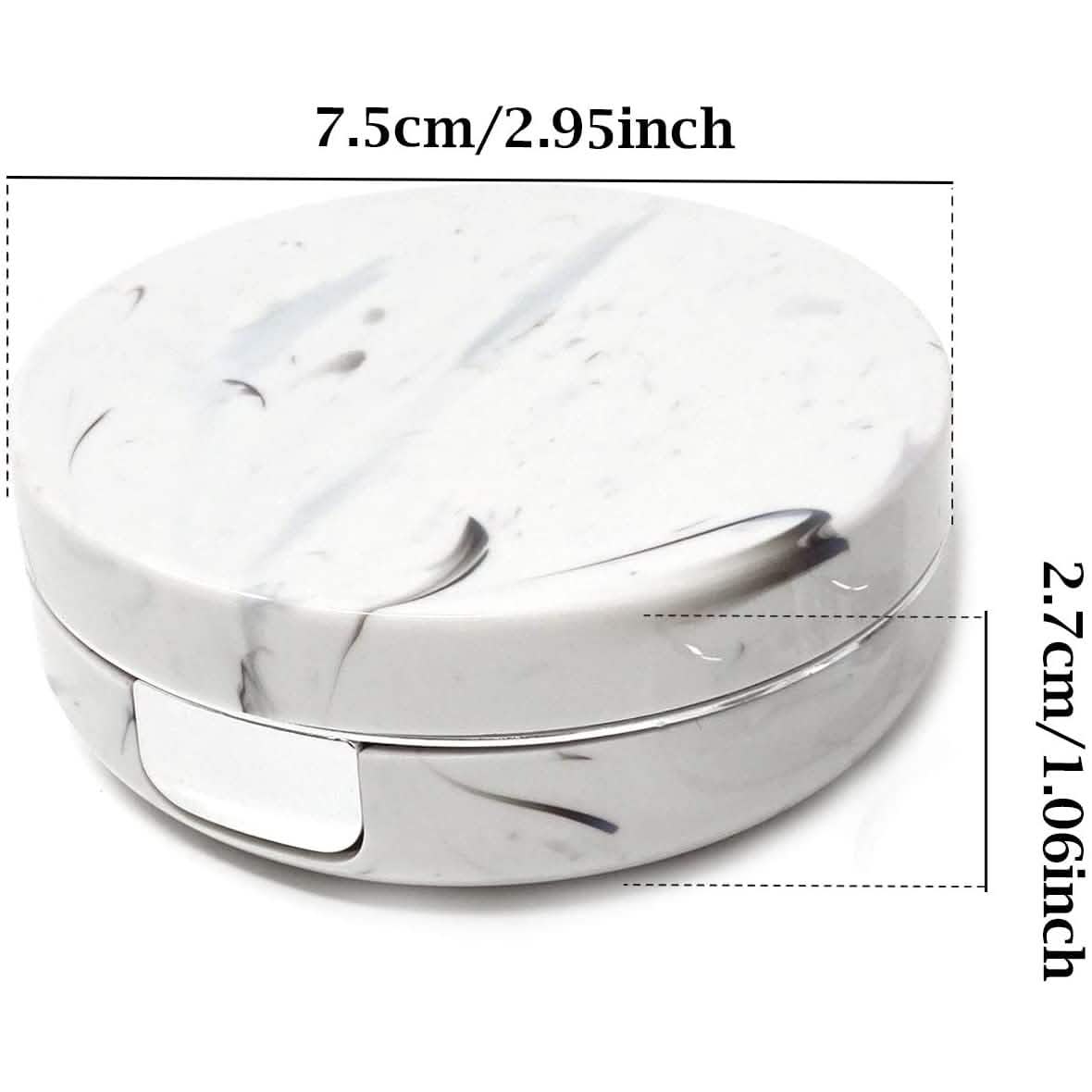 Honbay Fashion Marble Contact Lens Case with Mirror DailySale
