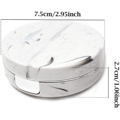 Honbay Fashion Marble Contact Lens Case with Mirror DailySale