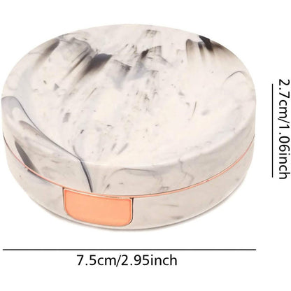 Honbay Fashion Marble Contact Lens Case with Mirror DailySale
