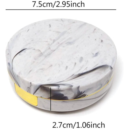 Honbay Fashion Marble Contact Lens Case with Mirror DailySale