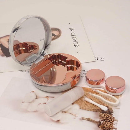 Honbay Fashion Marble Contact Lens Case with Mirror DailySale