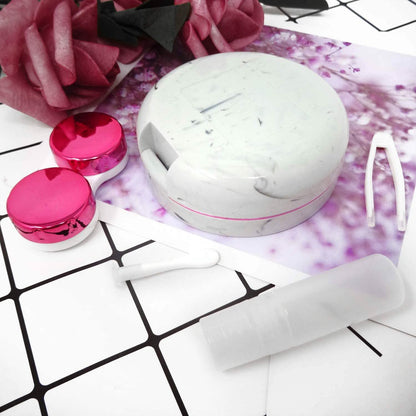 Honbay Fashion Marble Contact Lens Case with Mirror DailySale