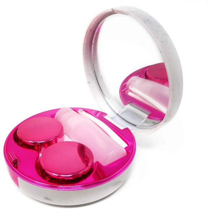Honbay Fashion Marble Contact Lens Case with Mirror DailySale