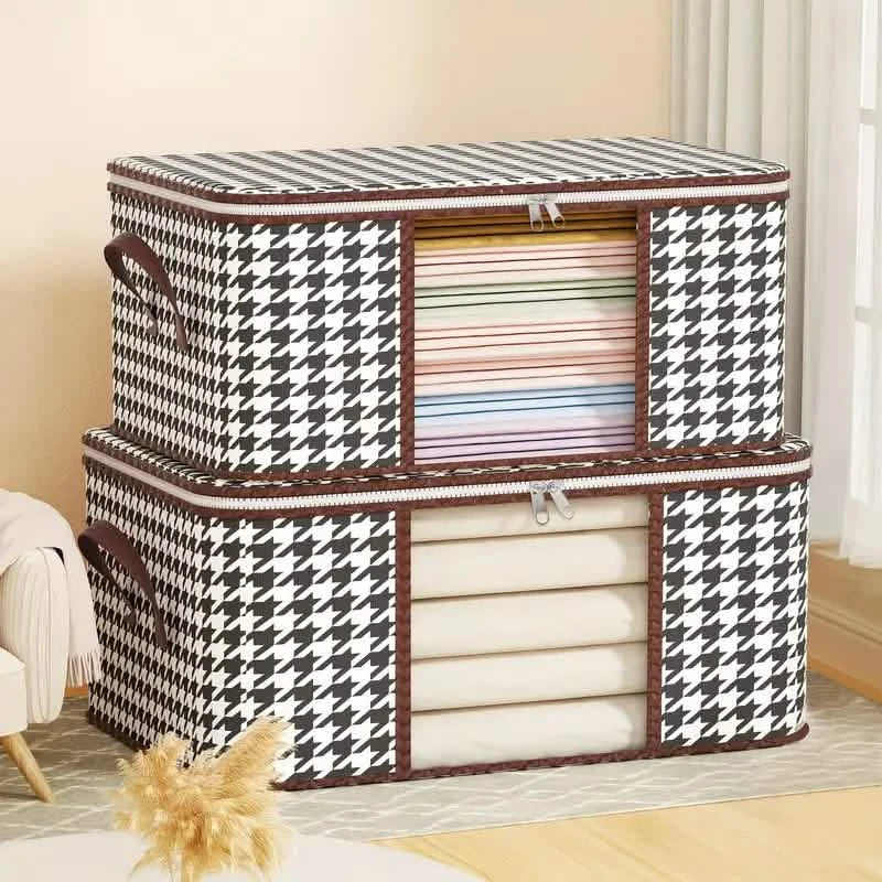 Houndstooth Large Storage Bag DailySale